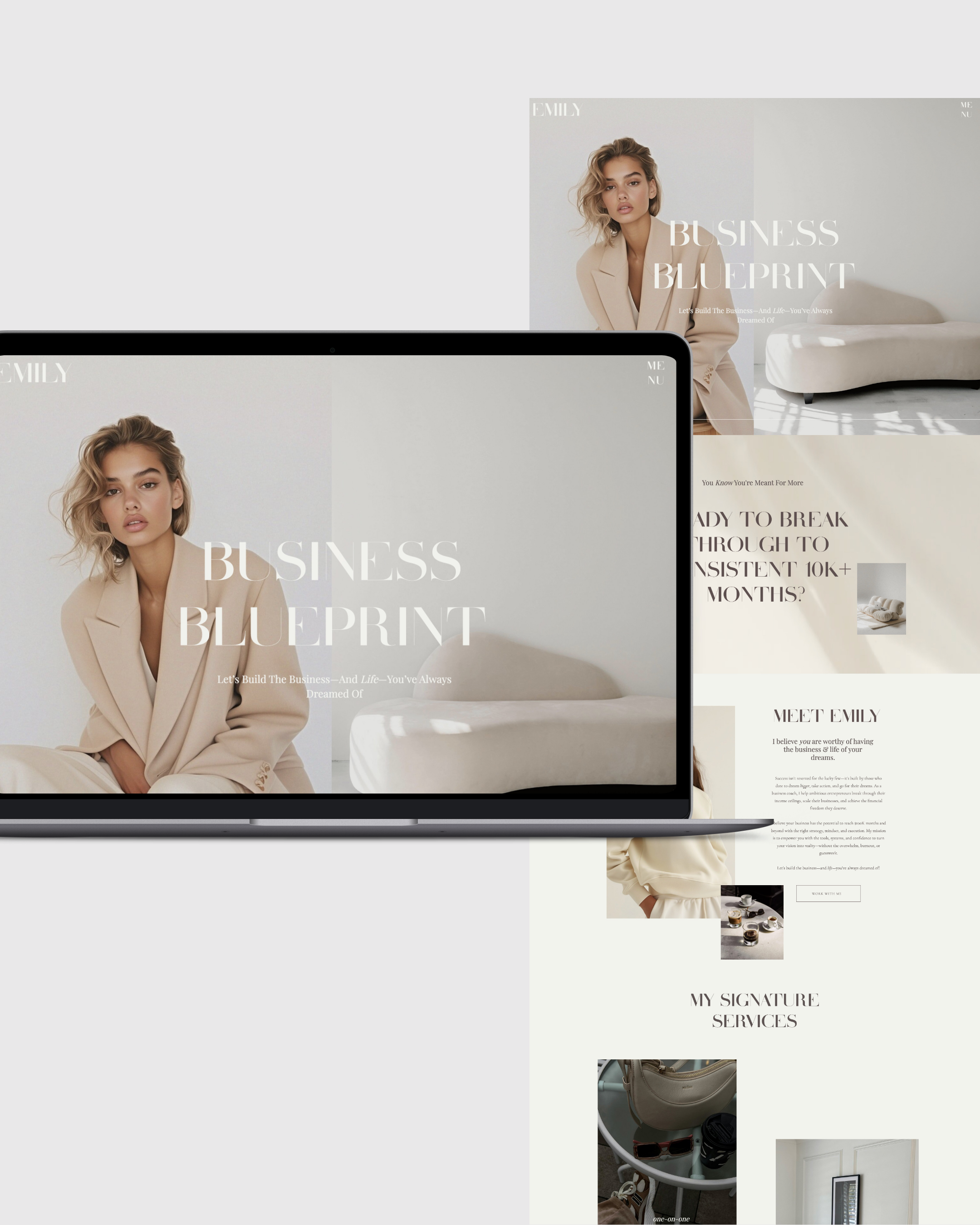 Modern Showit Website Template for coaches