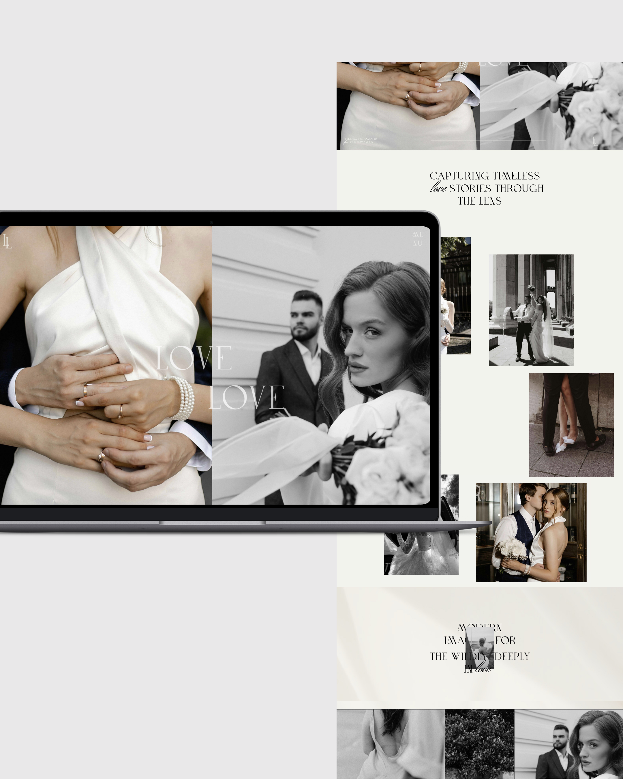 Elegant Showit website templates for photographers with a stunning portfolio layout, about us page, blog and online couse. Showit wedding photography templates